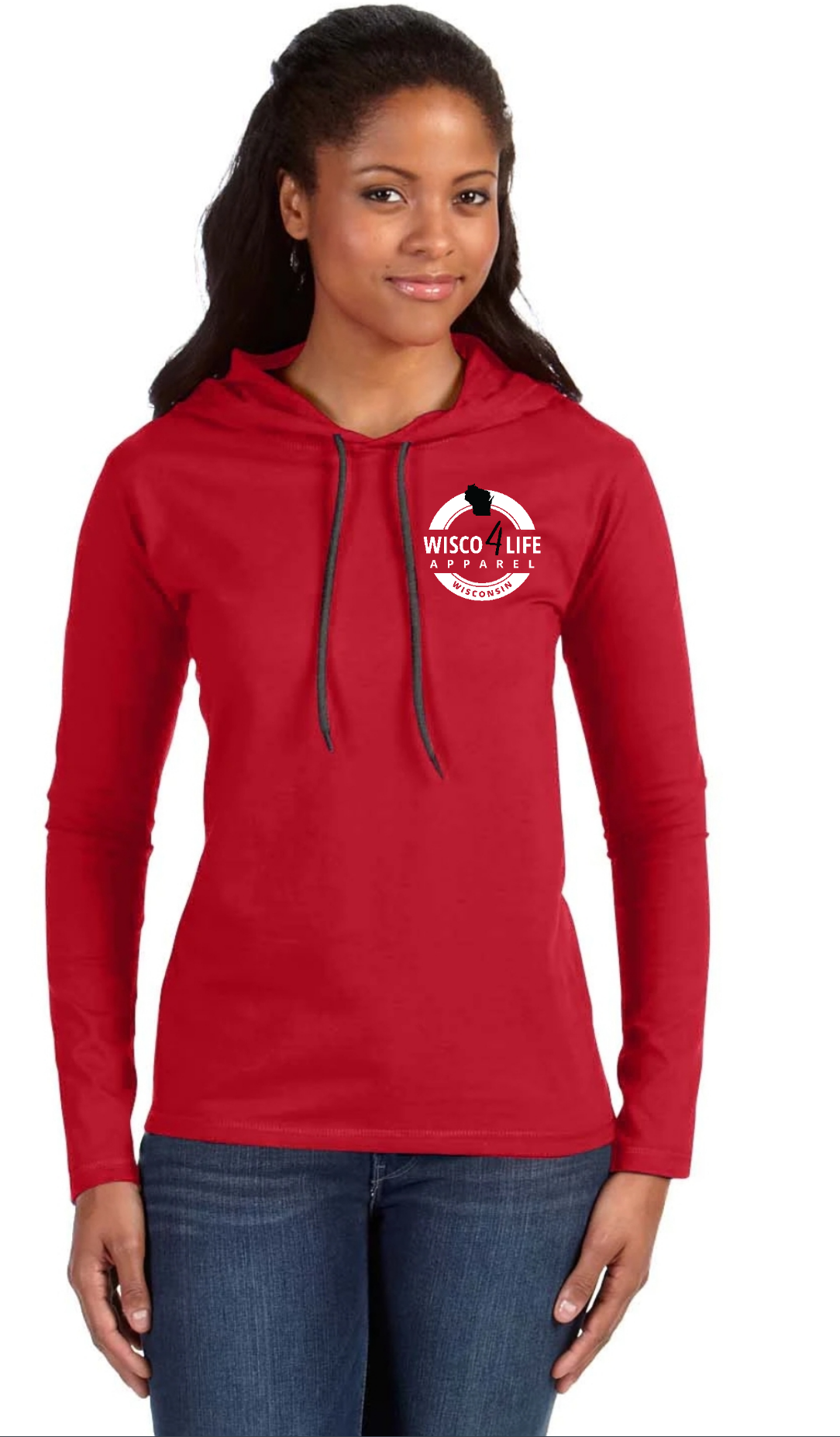 Ladies Inception Lightweight Long Sleeve Hooded T Shirt Wisco4Life Apparel